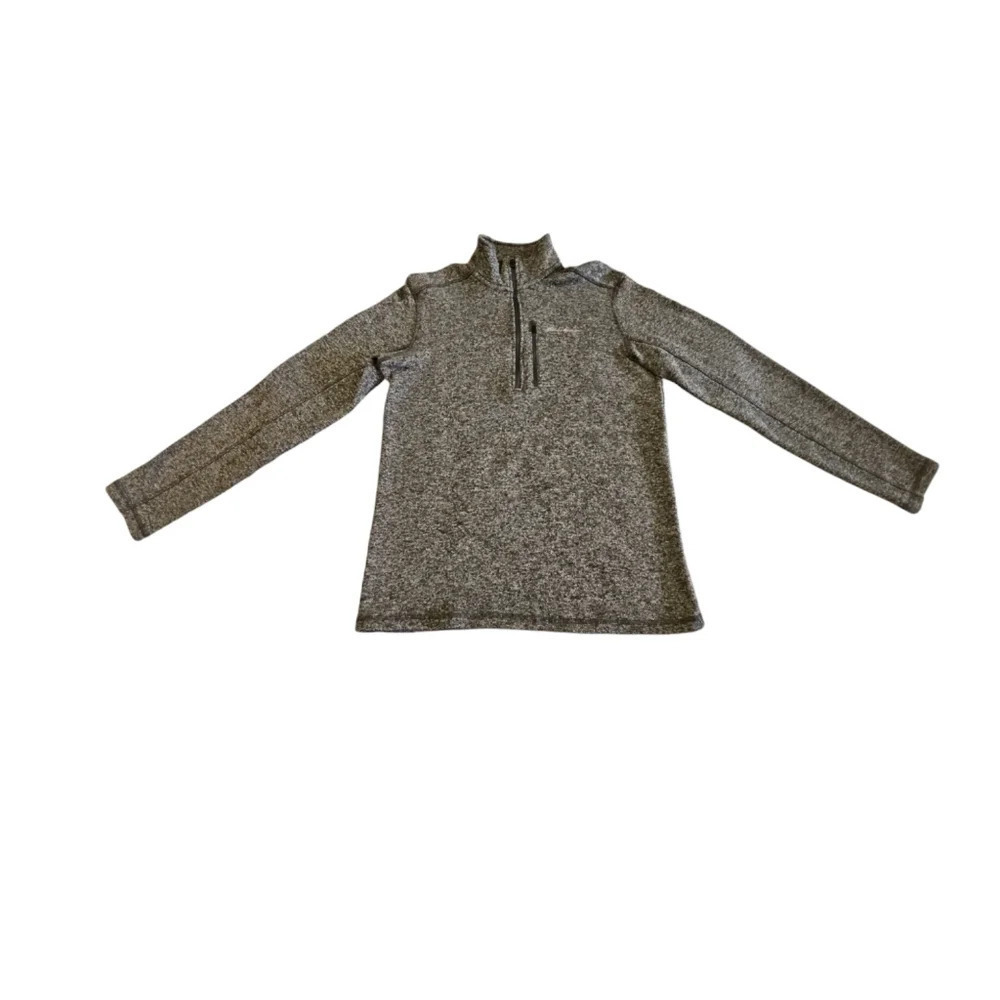 Eddie‎ Bauer Men's Gray 1/4 Zip Fleece Sweater Size LT